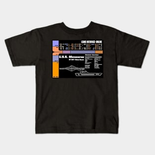 Computer Readout Showing U.S.S. Monoceros Scout Ship Kids T-Shirt